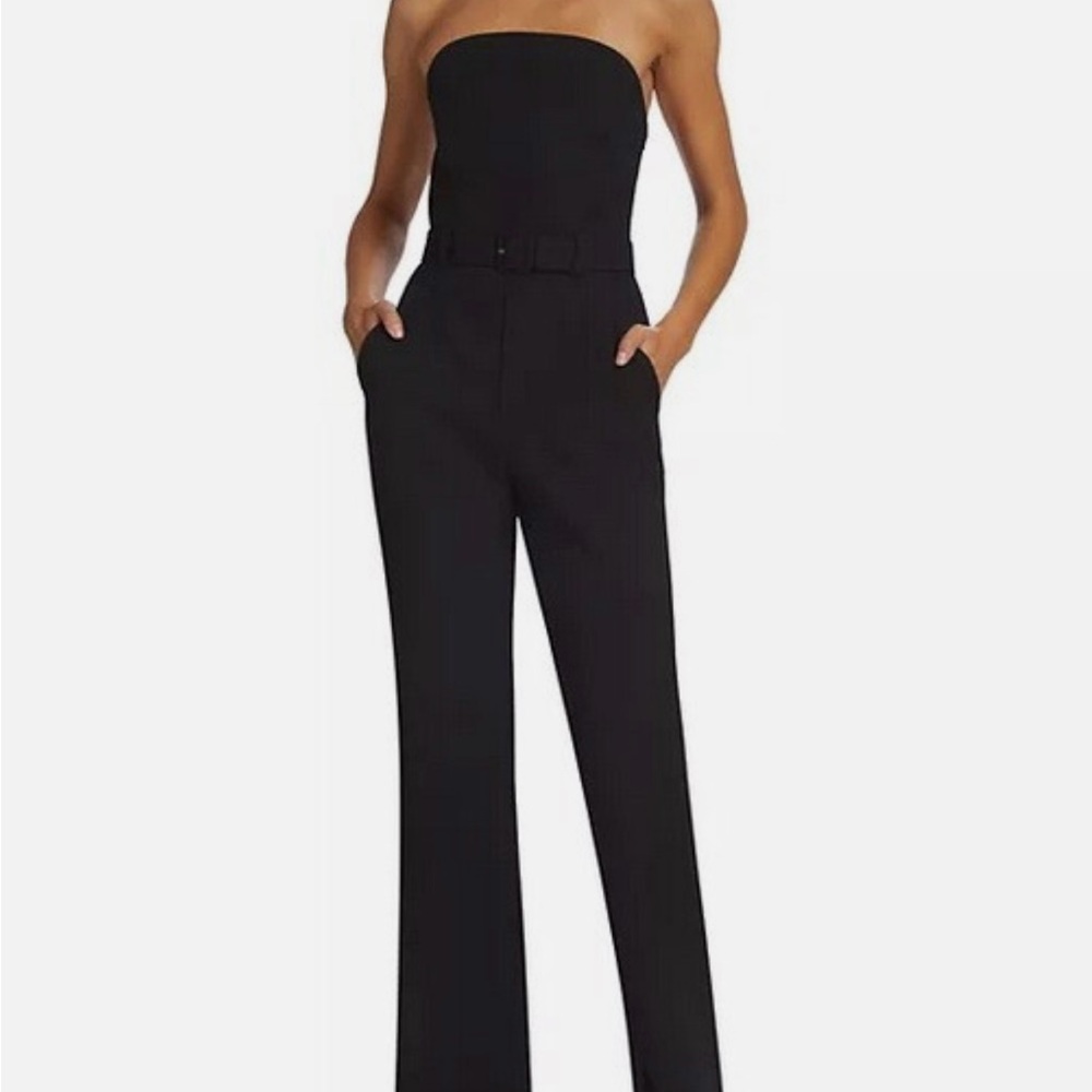 A.L.C. Black Strapless Belted Jumpsuit